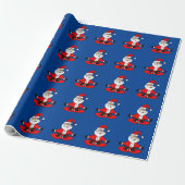 Cute Funny Santa Claus doet Yoga Kerstmis Cadeaupapier (Uitgerold)