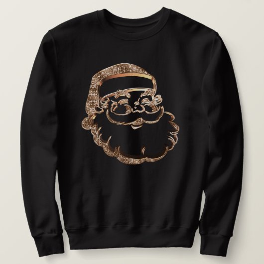 Cute Funny Santa Claus Gold kerstman Trui (Design voorkant)