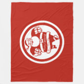 Cute Funny Santa Claus Red en White Kerstmis Fleece Deken (Voorkant)