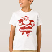 Cute Funny Santa Claus Red en White Kerstmis T-shirt (Voorkant)