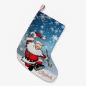 Cute Funny Santa Claus Snowflakes Kleine Kerstsok (Voorkant (Hangend))