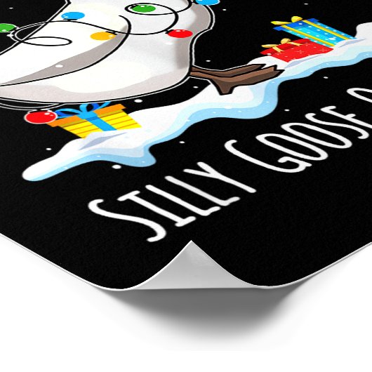 Cute Funny Santa Duck Silly Goose On The Loose Chr Poster (Hoek)