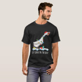 Cute Funny Santa Duck Silly Goose On The Loose Chr T-shirt (Voorkant volledig)