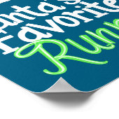 Cute Funny Santa's Favorite Runner Christmas Run H Poster (Hoek)