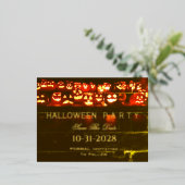 Cute Funny Scary Pumpkins Jack O'Lantern Halloween Folie Feestdagen Briefkaart (Staand Voorkant)