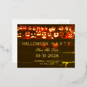 Cute Funny Scary Pumpkins Jack O'Lantern Halloween Folie Feestdagen Briefkaart (Voorkant / Achterkant)