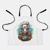 Cute Funny Sheep Chef Schattig Animal Graphic Schort (Voorkant)