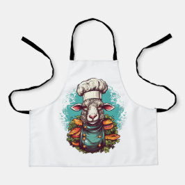Cute Funny Sheep Chef Schattig Animal Graphic Schort