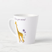 Cute Funny Skating Cartoon Giraffe Love Mam Latte Mok (Linkerhoek)