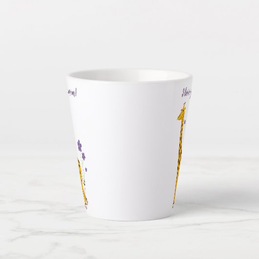 Cute Funny Skating Cartoon Giraffe Love Mam Latte Mok (Voorkant)