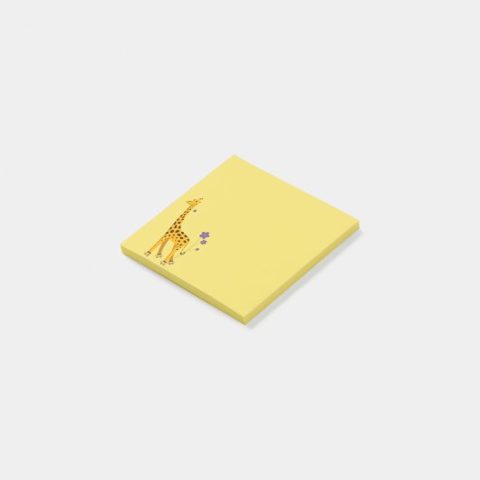 Cute Funny Skating Cartoon Giraffe Post-it® Notes (Schuin)