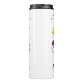 Cute Funny Skeletons Christmas & New Year Celebrat Thermosbeker (Achterkant)