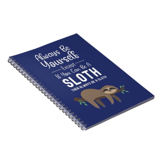 Cute Funny Sloth Gift Ideas Relax Humor Animal Kid Notitieboek (Rechterzijde)