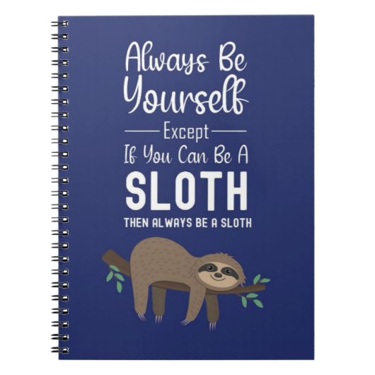 Cute Funny Sloth Gift Ideas Relax Humor Animal Kid Notitieboek (Voorkant)