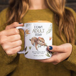 Cute Funny Sloth "Ik kan vandaag niet volwassen wo Koffiemok<br><div class="desc">Cute Funny Sloth Coffee Mok. Het ontwerp is voorzien van een slapende waterverf,  een tropisch botanisch blad en het leuke citaat "Ik kan vandaag niet volwassen worden - en morgen ziet er ook niet goed uit". Voeg eenvoudig naam toe.</div>
