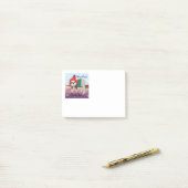 Cute Funny Sloth in Winter Hat & Scarf Motto Post-it® Notes (Op bureau)