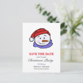 Cute Funny Snowman Drawing | Kerstfeest Briefkaart (Staand voorkant)