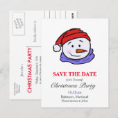 Cute Funny Snowman Drawing | Kerstfeest Briefkaart (Voorkant / Achterkant)