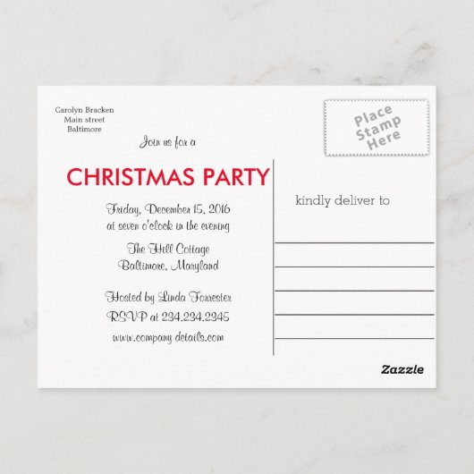 Cute Funny Snowman Drawing | Kerstfeest Briefkaart (Achterkant)