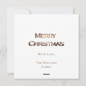 Cute Funny Snowman Modern Black and Gold Kerstmis Feestdagenkaart (Achterkant)