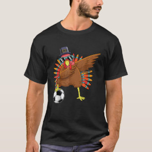 Cute Funny Soccer Thanksgiving Dabbing Turkey Dab T-shirt