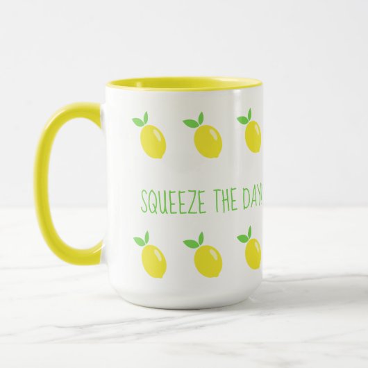 Cute Funny Squeeze the Day Lemons Mok (Links)