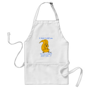 Cute Funny Squirrel Cartoon Art Friendship BBQ Standaard Schort