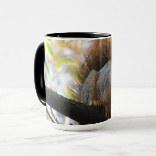 Cute Funny Squirrel Coffee Mok (Voorkant links)