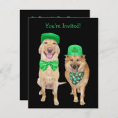 Cute, Funny St. Patrick's Day Irish Dogs Kaart (Voorkant / Achterkant)