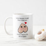 Cute Funny Step Vaderdag Koffiemok<br><div class="desc">Een grappige pap cadeautjes van dochter of zoon met een citaat: "Hoewel ik niet uit je zak ben,  weet ik dat je nog steeds mijn rug hebt".</div>