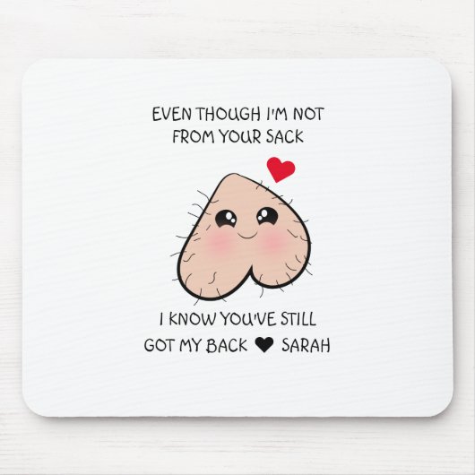 Cute Funny Step Vaderdag Muismat (Voorkant)