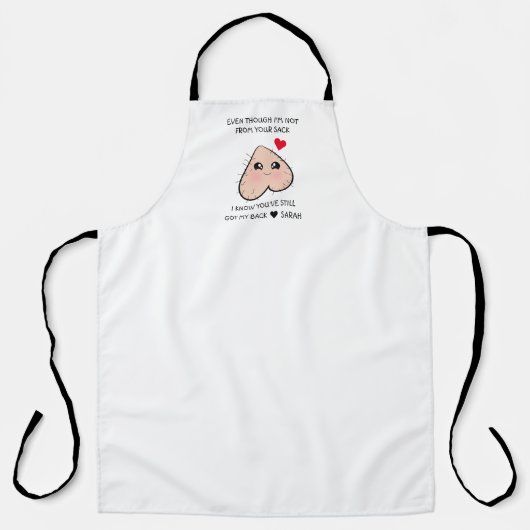 Cute Funny Step Vaderdag Schort (Voorkant)