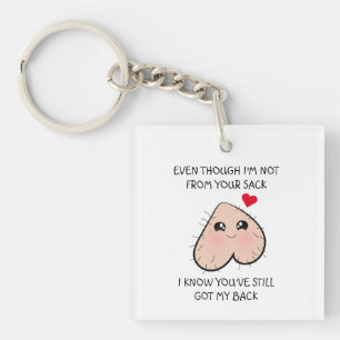 Cute Funny Step Vaderdag Sleutelhanger