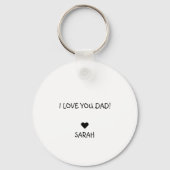 Cute Funny Step Vaderdag Sleutelhanger (Achterkant)