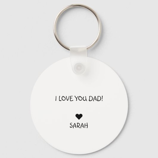 Cute Funny Step Vaderdag Sleutelhanger (Achterkant)