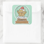 Cute Funny stickers met kerstkat (Tas)