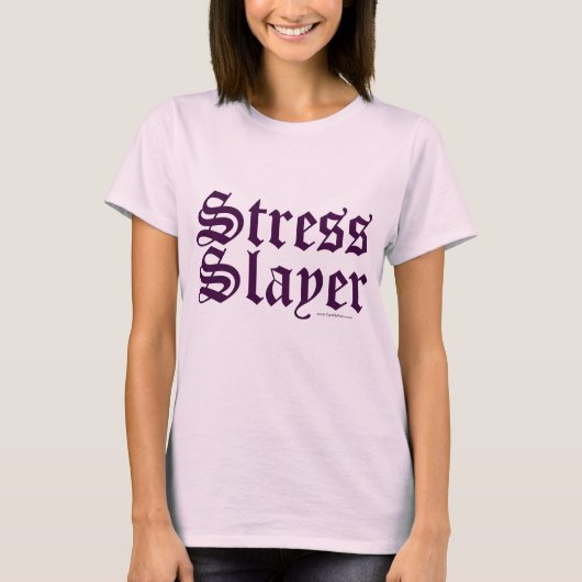 Cute Funny Stress Slayer Massage Therapist LMT T-shirt (Voorkant)