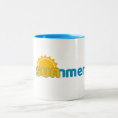 Cute & Funny Summer Mug- Perfect Gift for Friends  Tweekleurige Koffiemok (Center)
