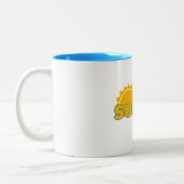Cute & Funny Summer Mug- Perfect Gift for Friends  Tweekleurige Koffiemok (Links)