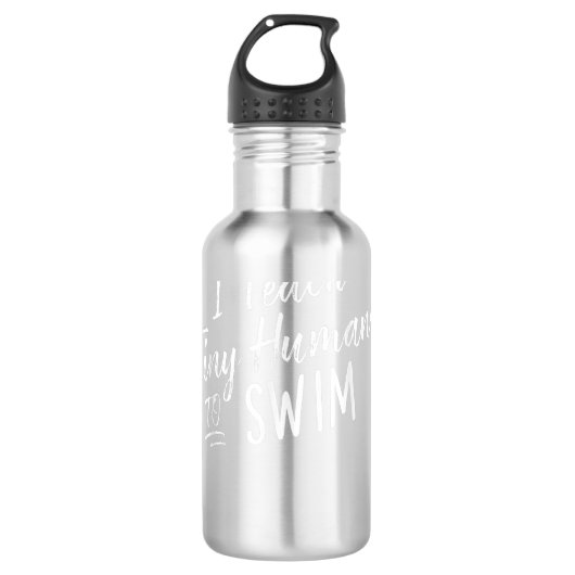 Cute Funny Swim Coach Gift - Tiny Humans Swimming Waterfles (Voorkant)