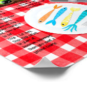 Cute Funny Tabby Cat Breakfast Recipe Poster (Hoek)