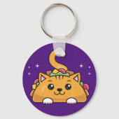 Cute Funny Taco cat rainbow Sleutelhanger (Voorkant)