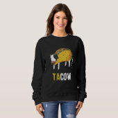 Cute Funny Taco Lover Cow Farmer voor kinderen Man Trui (Voorkant volledig)