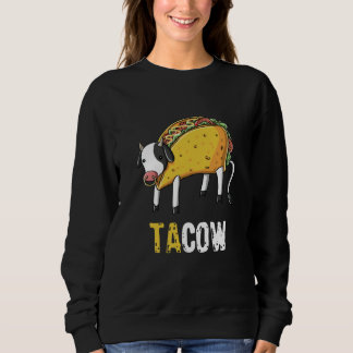 Cute Funny Taco Lover Cow Farmer voor kinderen Man Trui