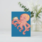 Cute Funny Tako Taco Octopus Briefkaart (Staand voorkant)