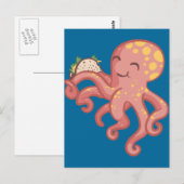 Cute Funny Tako Taco Octopus Briefkaart (Voorkant / Achterkant)