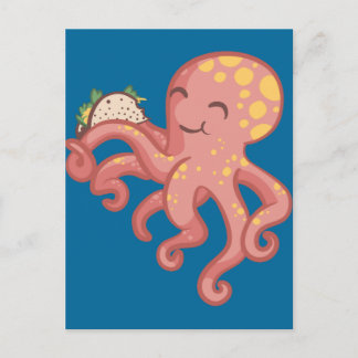 Cute Funny Tako Taco Octopus Briefkaart