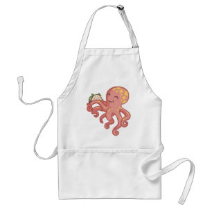 Cute Funny Tako Taco Octopus Standaard Schort
