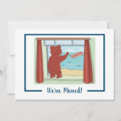 Cute Funny Teddy Bear Beach We hebben Bezoek Anno Aankondiging (Voorkant)