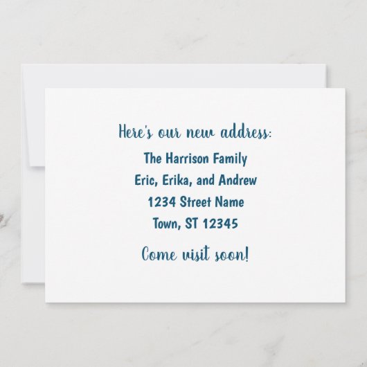 Cute Funny Teddy Bear Beach We hebben Bezoek Anno Aankondiging (Achterkant)